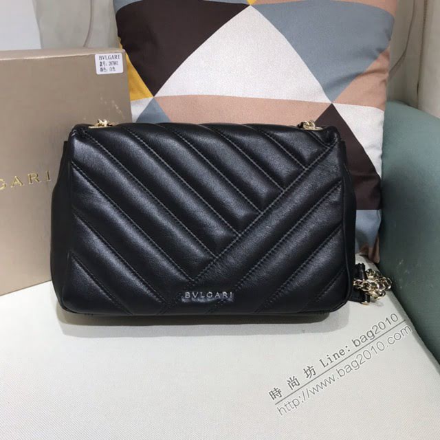 Bvlgari女包 寶格麗2020新款 幾何形狀牛皮鏈條單肩斜挎女包 古力娜紮同款 287993  fyd1568
